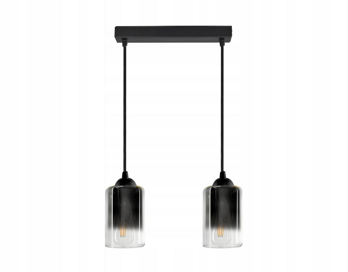 PENDELLEUCHTE GRAF - Transparent/Anthrazit, Glas/Metall (10/45/80cm) - kiki design
