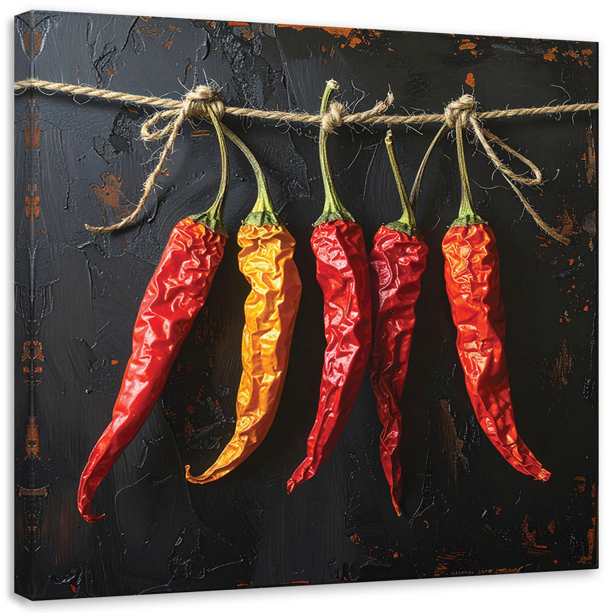 LEINWANDBILD Essen & Trinken 50x50cm - Rot, Textil (50/50cm) - Feeby