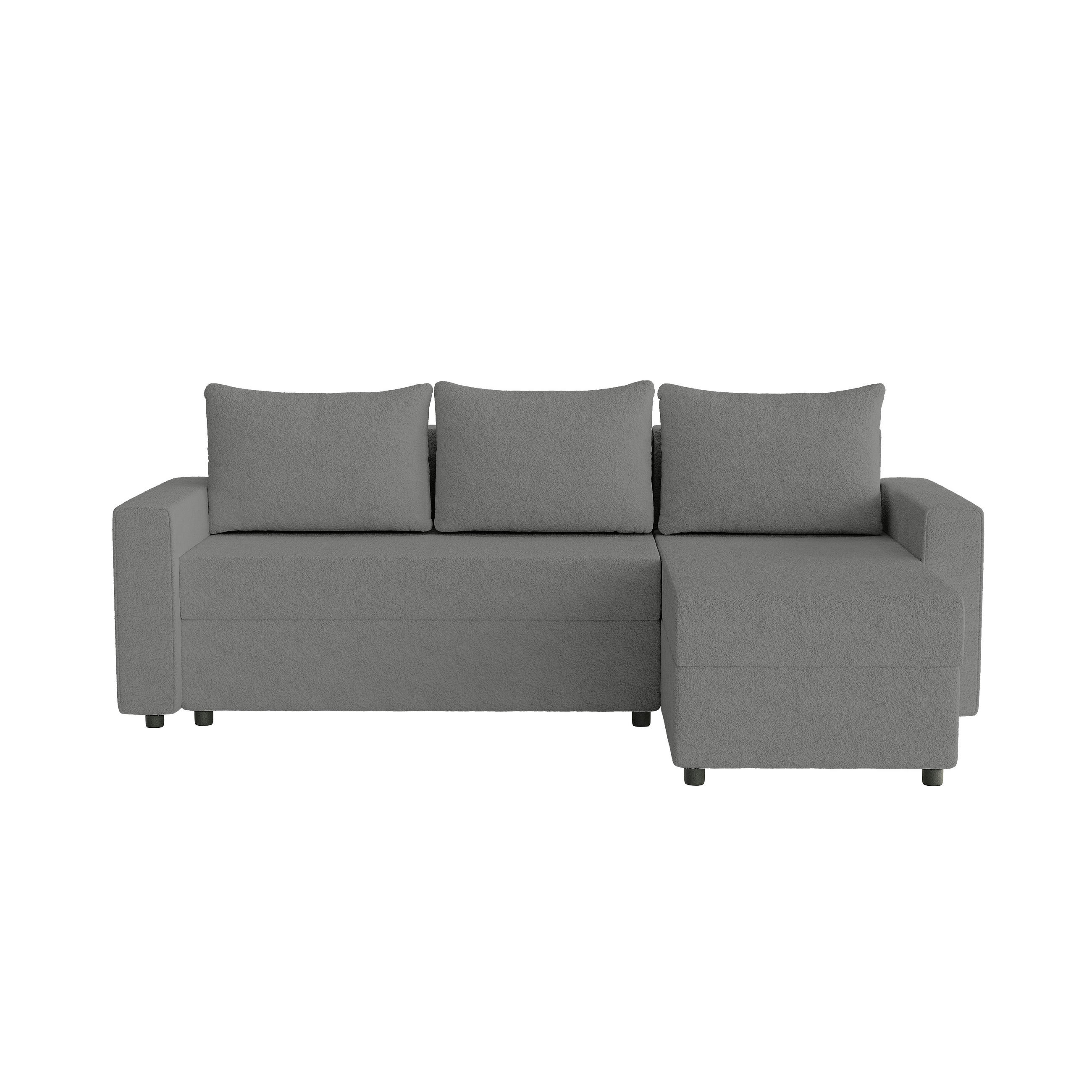 ECKSOFA Goka L mit Schlaffunktion, Graphit - Graphitfarben, Textil (230/146cm) - Fedve