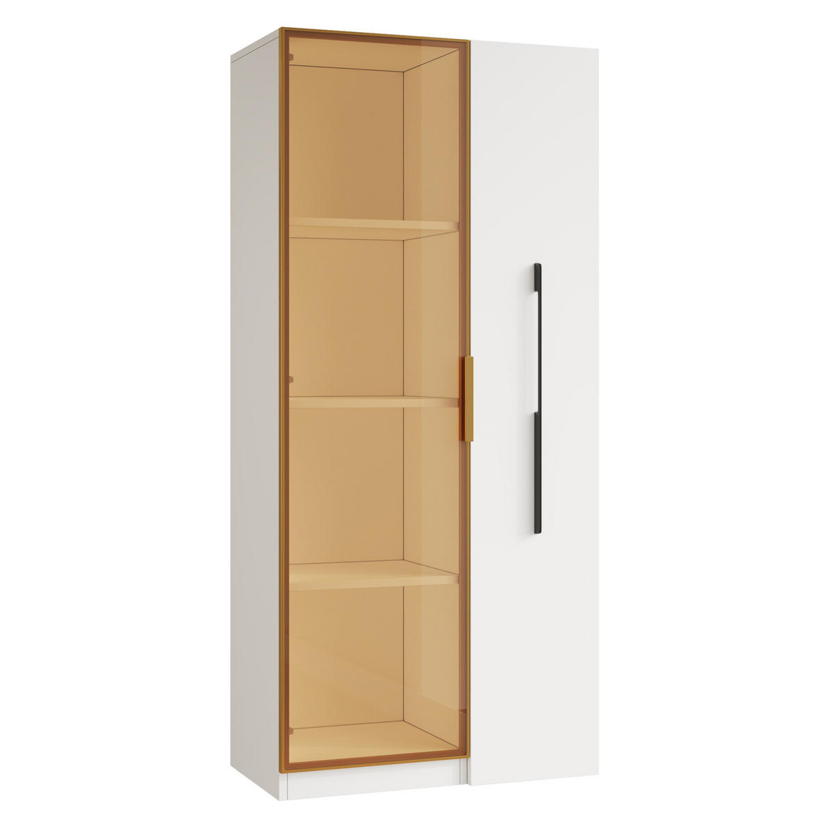HIGHBOARD 70/160/40 cm Weiß aus MDF mit LED-Beleuchtung - Weiß, Holzwerkstoff (40/160/70cm) - OKMYHOME