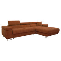 ECKSOFA Torezio Mini, Seite: Rechts - Dunkelorange, Holz/Textil (280/170cm) - MIRJAN24