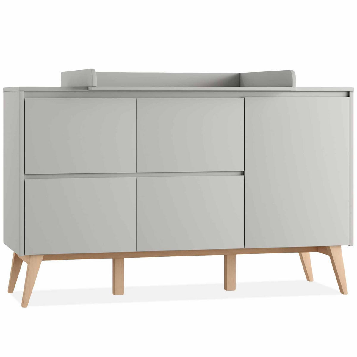 WICKELAUFSATZ Dambi - Grau, Holzwerkstoff (90/8/76cm) - KONSIMO®