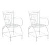 GARTENSTUHL 2er Set Metall weiß - Weiß, Metall (48/88/60cm) - CLP