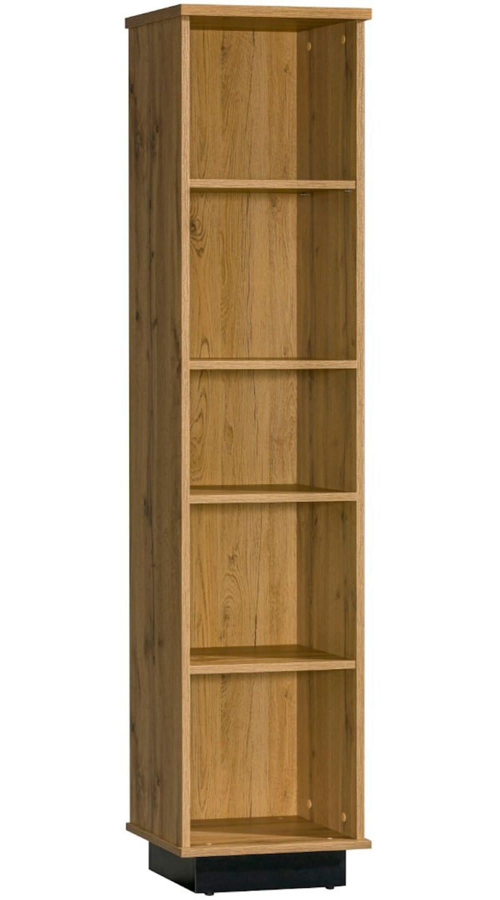 BÜCHERREGAL Lamia LA10 Wotan Eiche / schwarz 40 / 36 / 175cm - Schwarz/Braun, Holz/Holzwerkstoff (40/175/36cm) - Feldmann-Wohnen