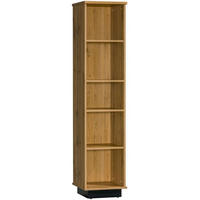 BÜCHERREGAL Lamia LA10 Wotan Eiche / schwarz 40 / 36 / 175cm - Schwarz/Braun, Holz/Holzwerkstoff (40/175/36cm) - Feldmann-Wohnen
