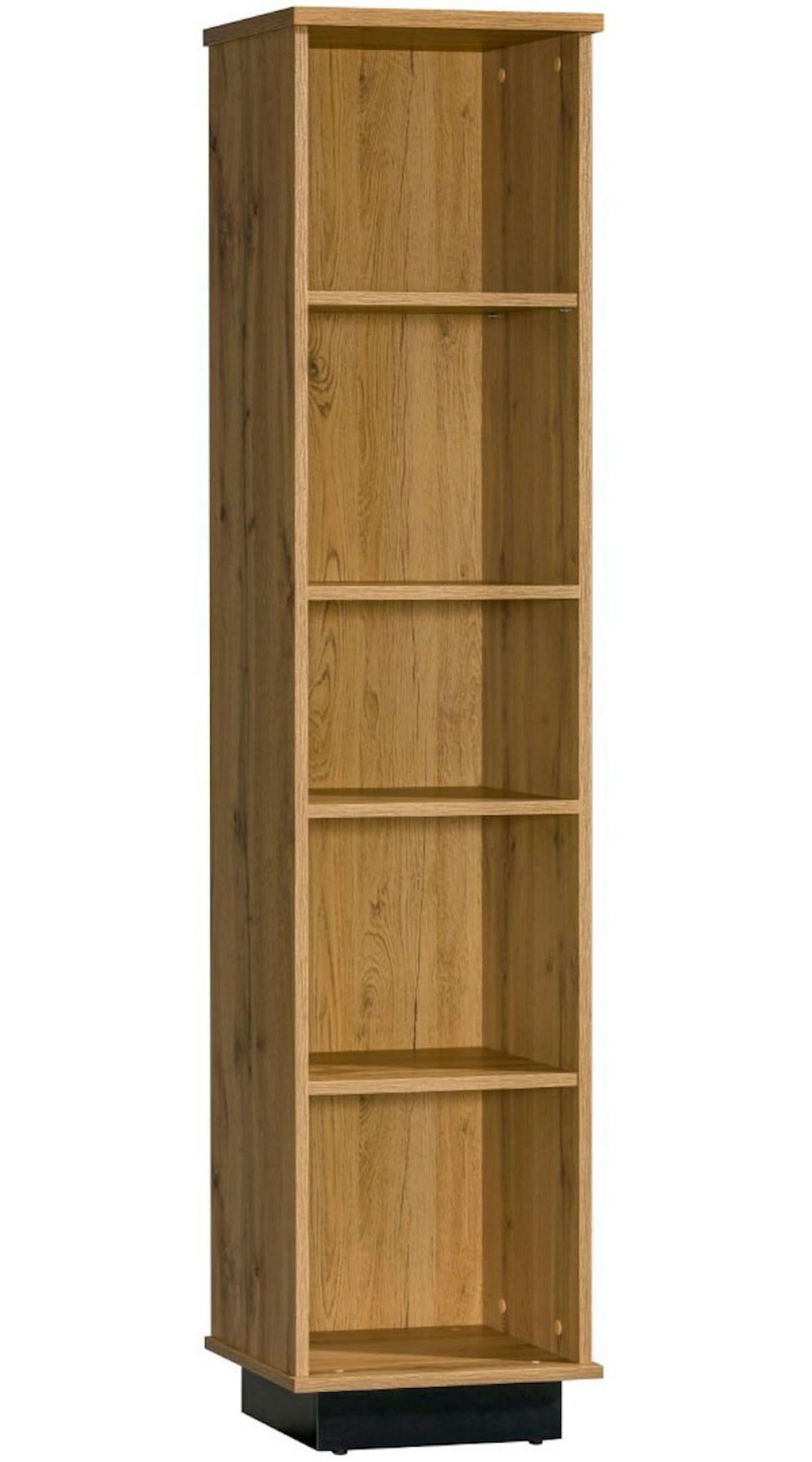BÜCHERREGAL Lamia LA10 Wotan Eiche / schwarz 40 / 36 / 175cm - Schwarz/Braun, Holz/Holzwerkstoff (40/175/36cm) - Feldmann-Wohnen