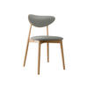 WOHNZIMMER STUHL KT65/C, Holzfarbe: Buche - Buchefarben/Grau, Holz/Textil (48/80/49cm) - MIRJAN24