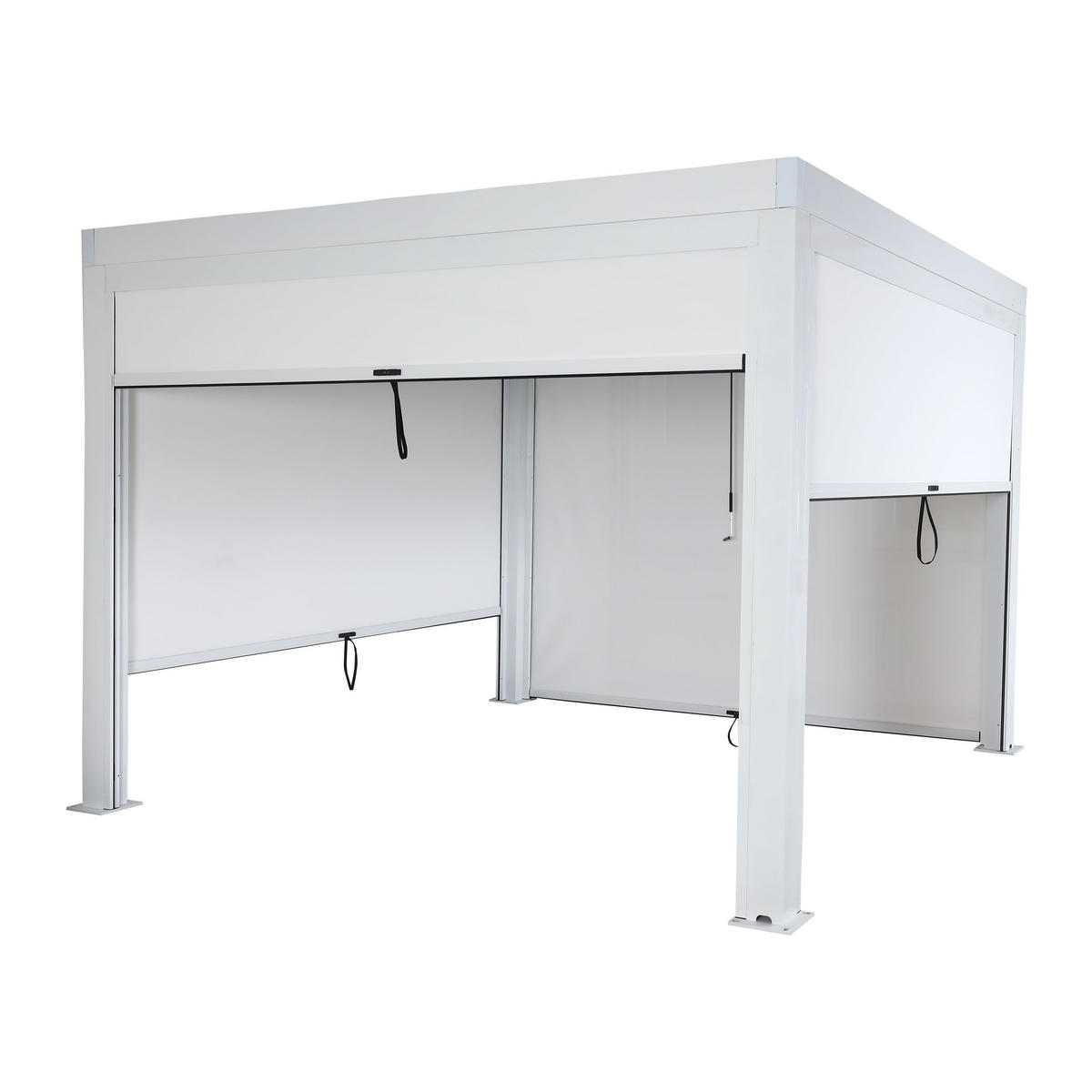 PERGOLA MIT SEITENWAND Weiß - Weiß, Metall (300/220/300cm) - MCW