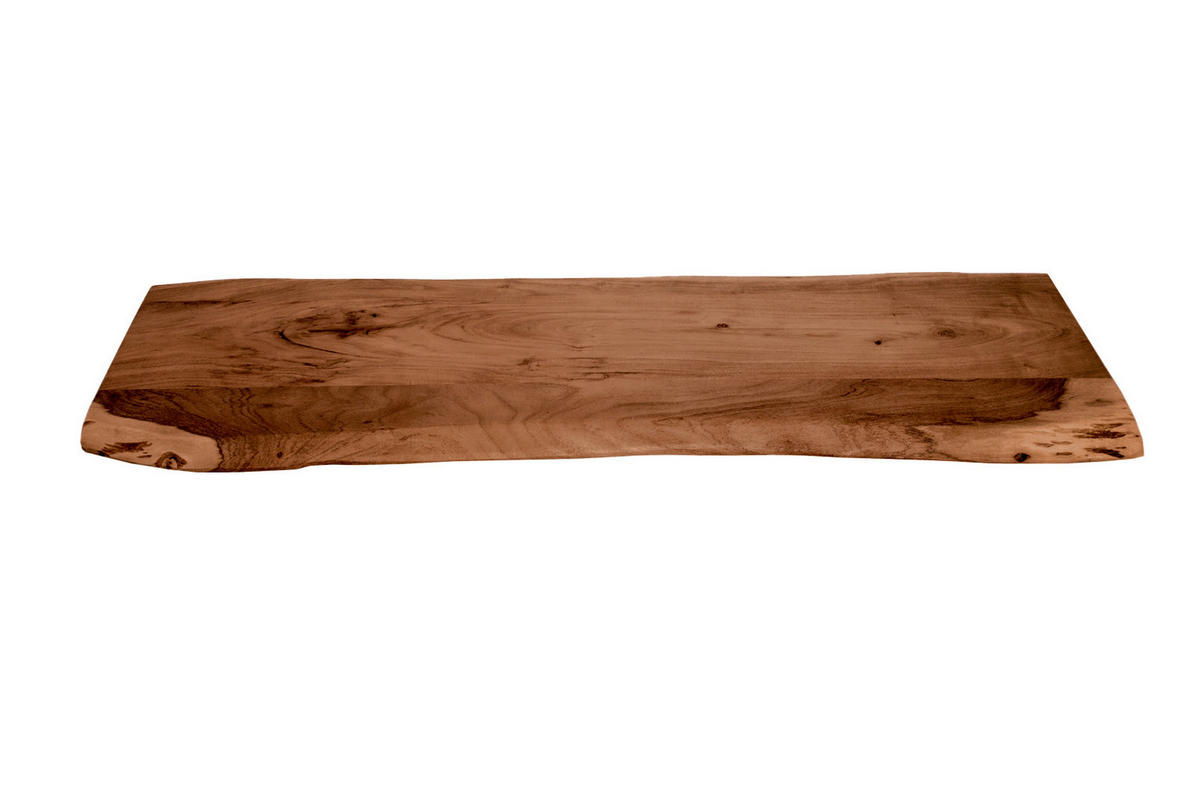 TISCHLATTEN MIT BAUMKANTE FÜR HEIMWERKER, AKAZIENHOLZ CURTIS - Braun/Naturfarben, Akazienholz/Holz (40/120/3cm) - SAM