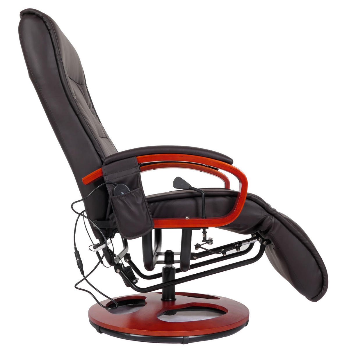 MASSAGESESSEL Athene HxBxT 118x69x143cm Massagesessel Kunstleder Coffee - Braun, Kunststoff (69/118/143cm) - BERLINLODGE