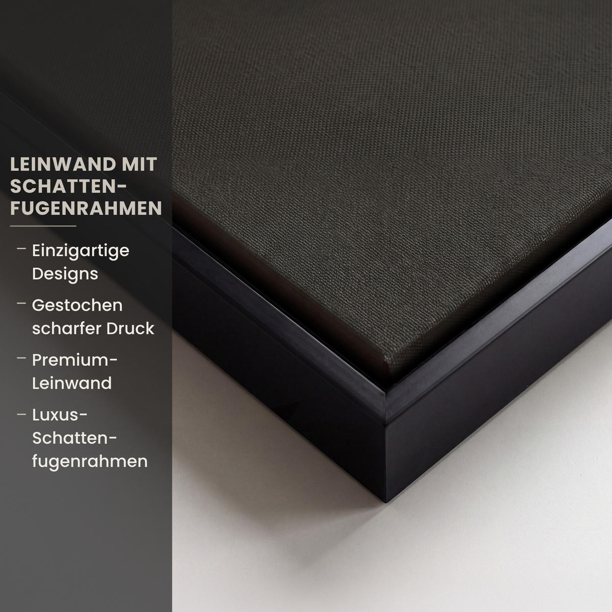 LEINWAND Bilder mit Rahmen - Abstrakt - Landschaft - Wellen - Cremefarben - 90x90 - Cappuccino, Textil (90/90cm) - MuchoWow