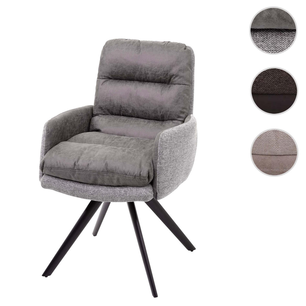 ESSZIMMERSTUHL Grau - Grau, Textil (59/93/68cm) - MCW