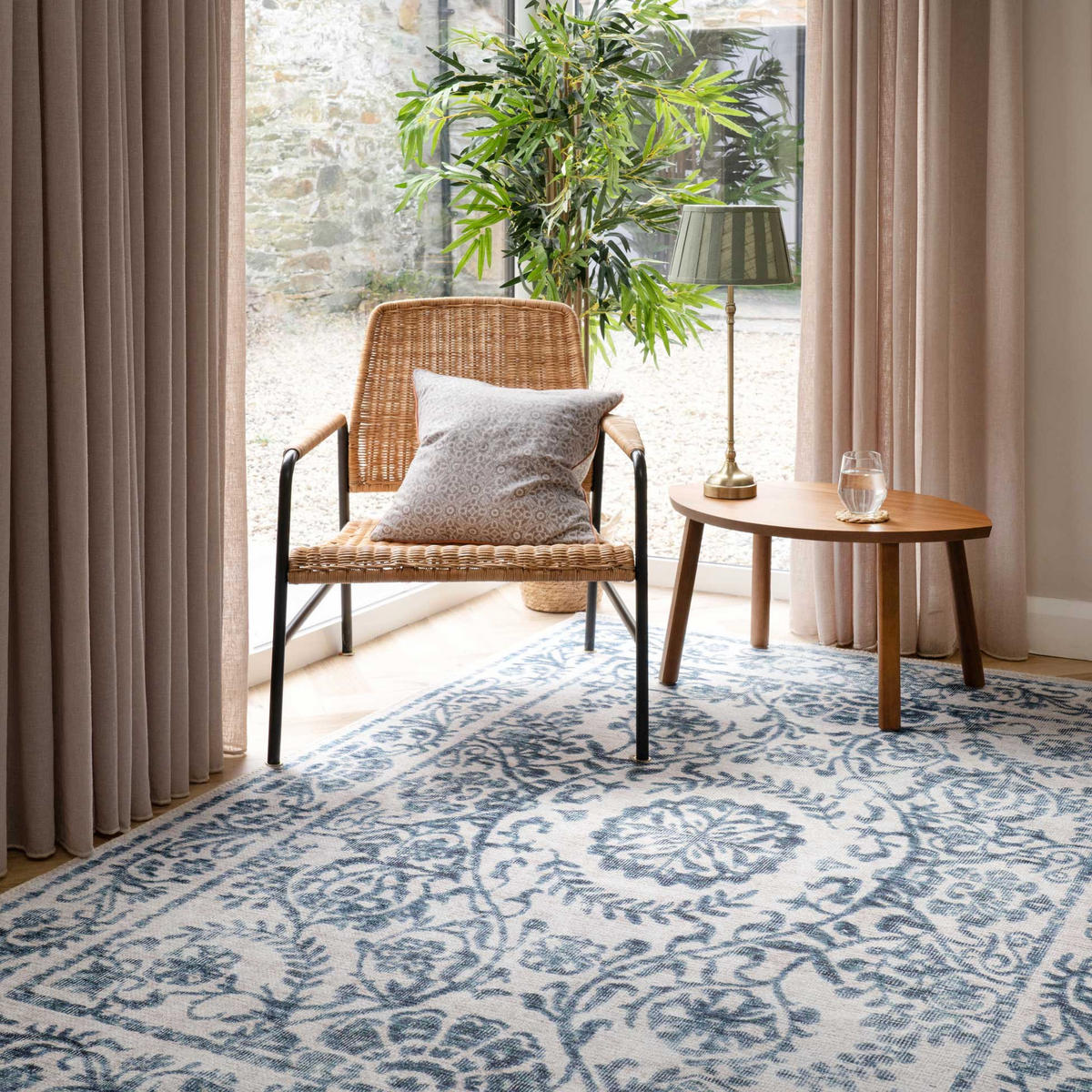 FLACHWEBETEPPICH Bala Blau - Blau, Textil (200/290cm) - Kukoon Rugs