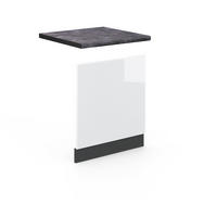 FRONTBLENDE Fame-Line Weiß Hochglanz 60 cm, AP Anthrazit - Weiß Hochglanz/Anthrazit, Holzwerkstoff (60/67.4/1.6cm) - Vicco