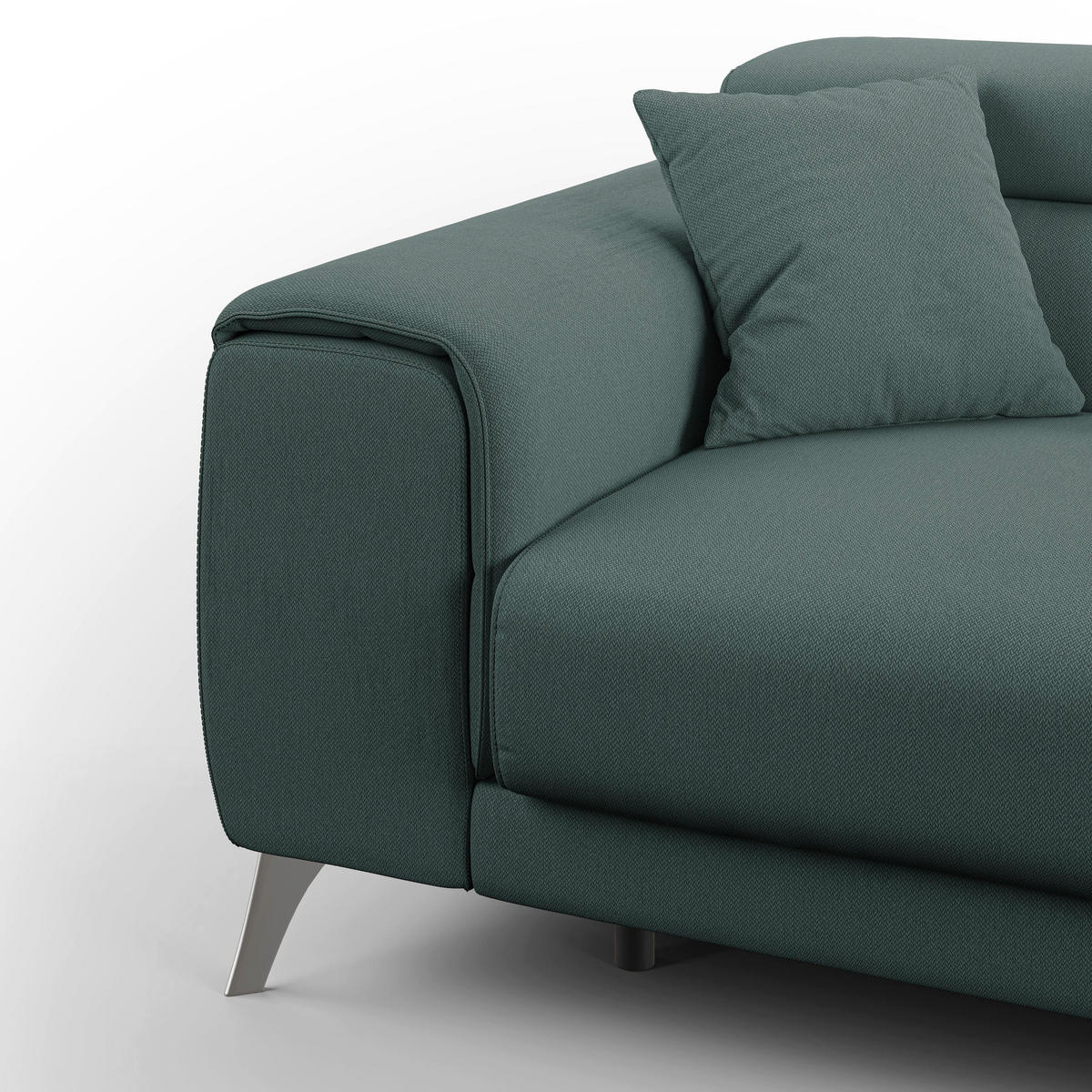 LINEARSOFA Fusion - Grün, Textil (185/73/102cm) - Divani.store