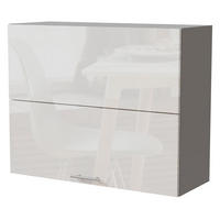 KÜCHENHÄNGESCHRANK Essen W8B/90-AV Weiß Hochglanz / Grau Matt 90 / 32,5 / 72cm - Weiß Hochglanz/Grau, Holz/Holzwerkstoff (90/72/32.5cm) - Feldmann-Wohnen