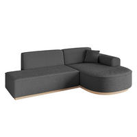 ECKSOFA Ottomane Rechts ARRIO-L1 - 243x171x83 cm Grau - Grau, Holzwerkstoff/Textil (243/171cm) - ALTDECOR