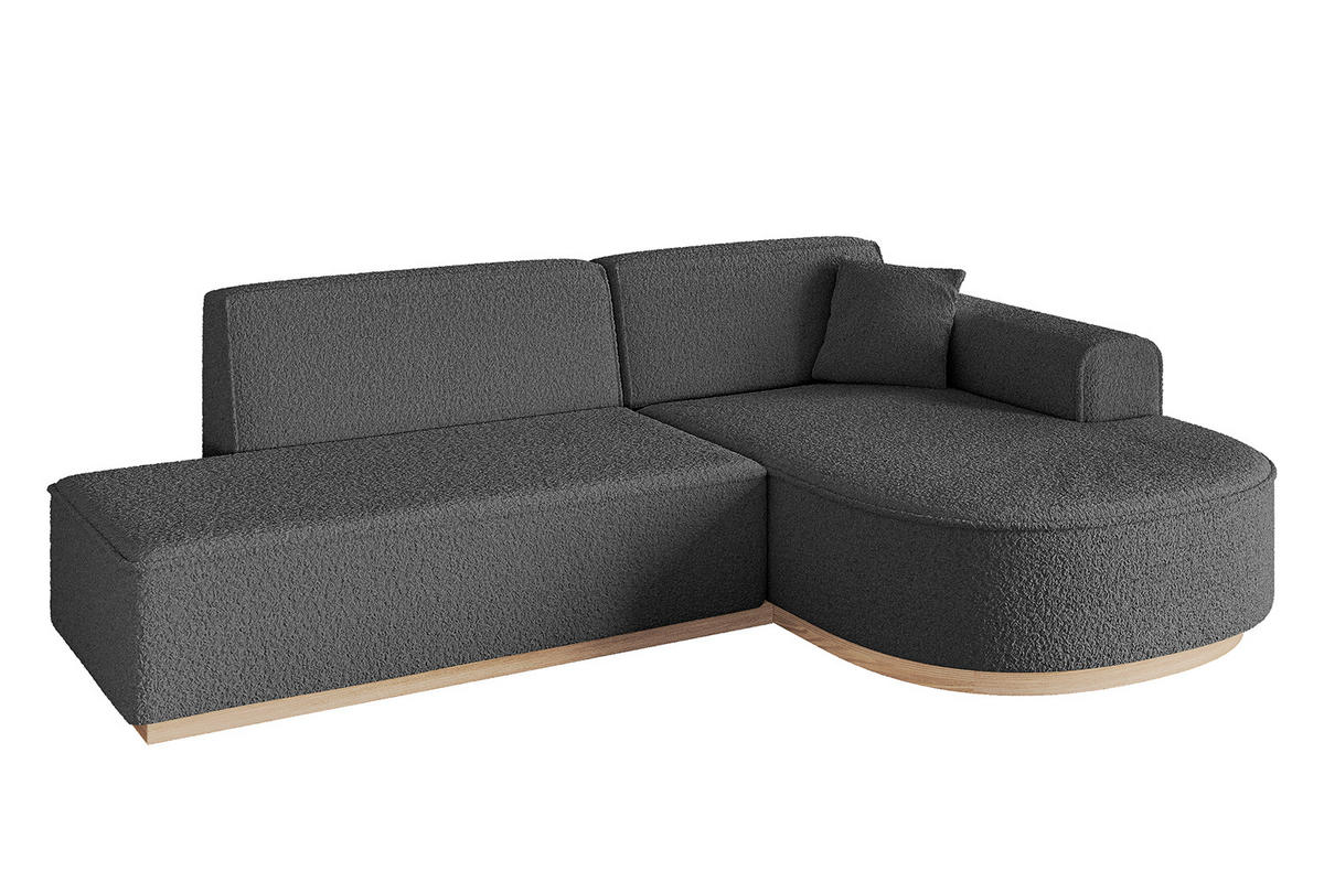 ECKSOFA Ottomane Rechts ARRIO-L1 - 243x171x83 cm Grau - Grau, Holzwerkstoff/Textil (243/171cm) - ALTDECOR