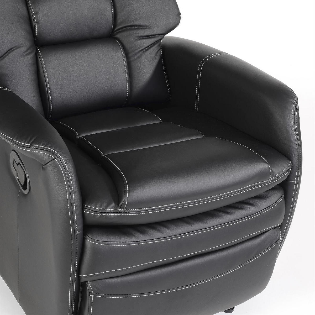 FERNSEHSESSEL SOPHIE - Schwarz, Textil (72/106/87cm) - IDIMEX