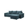 ECKSOFA HEWLET L BIS Zoom 14 Rechts mit Schlaffunktion - Blau, Textil (240/140cm) - Bedante