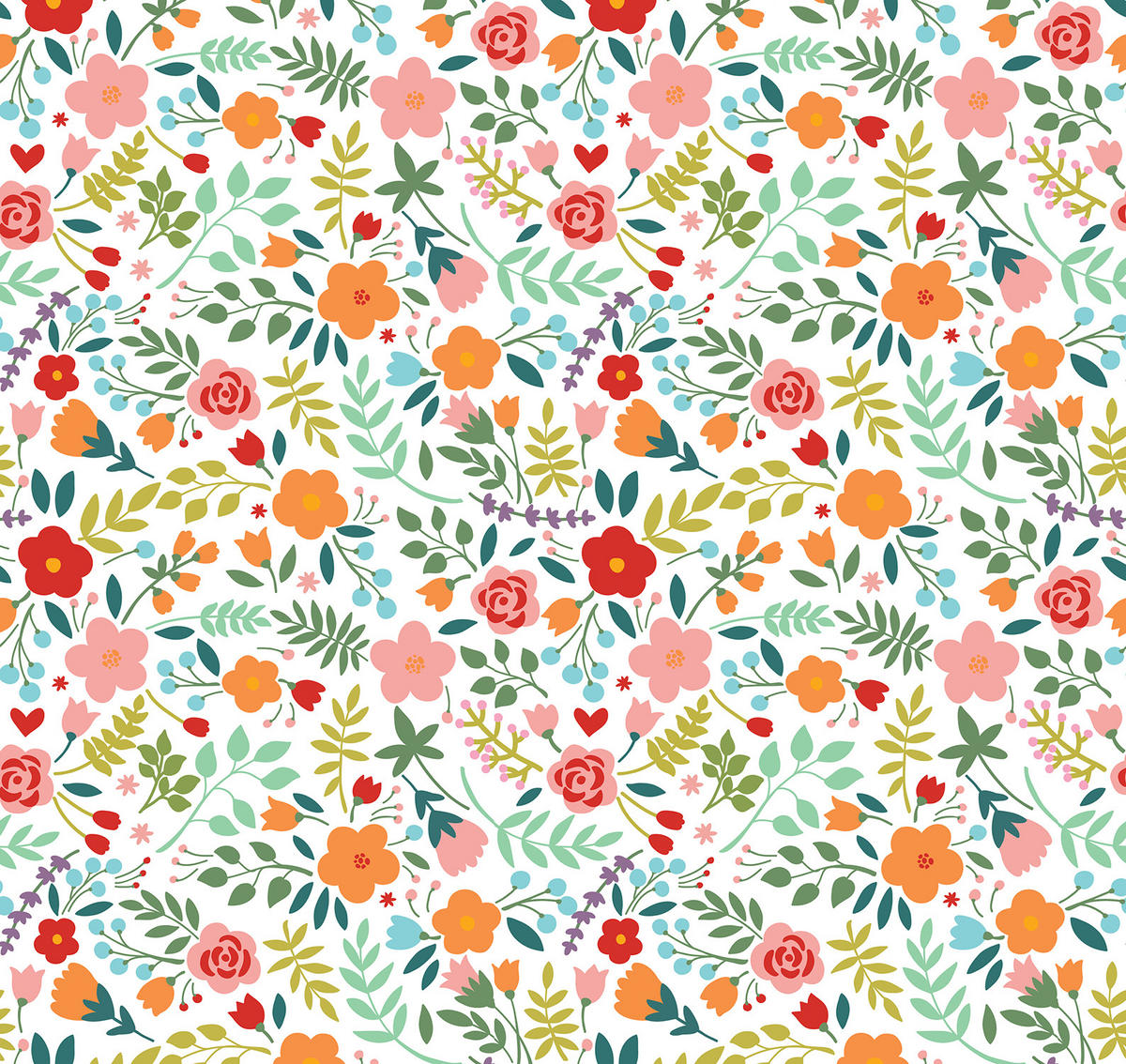 VERDUNKELUNGSROLLO 140x140 cm Gemalte Blumen - Grün, Textil (140/140cm) - TULUP