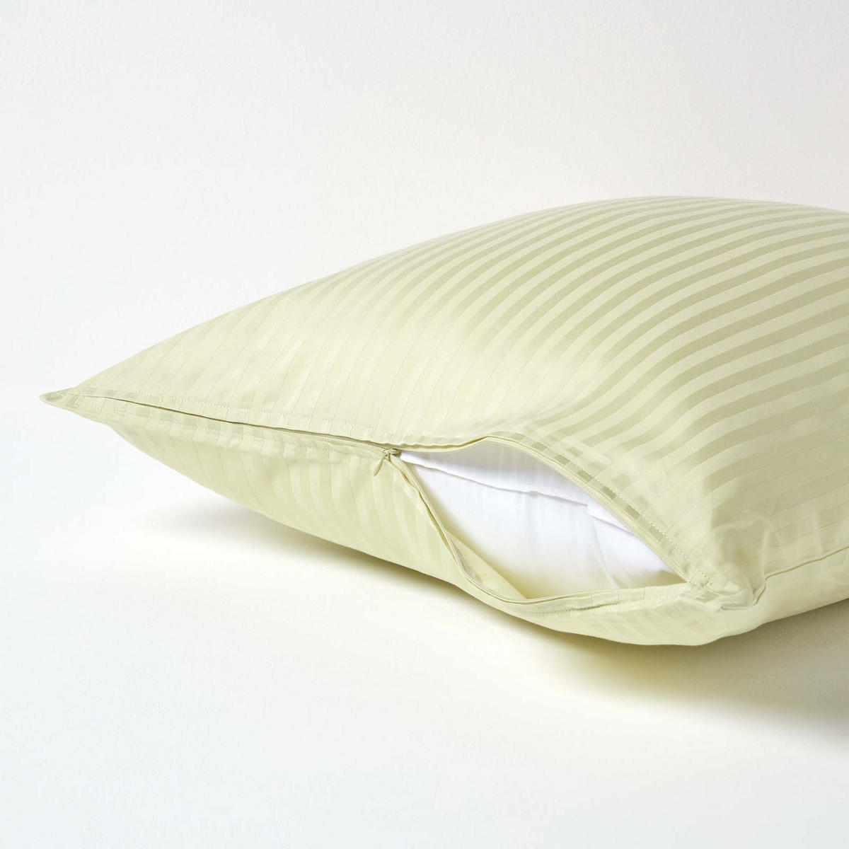 KISSENBEZUG Damast, Ägyptische Baumwolle, Fadendichte 330 - Grün, Textil (60/60cm) - Homescapes