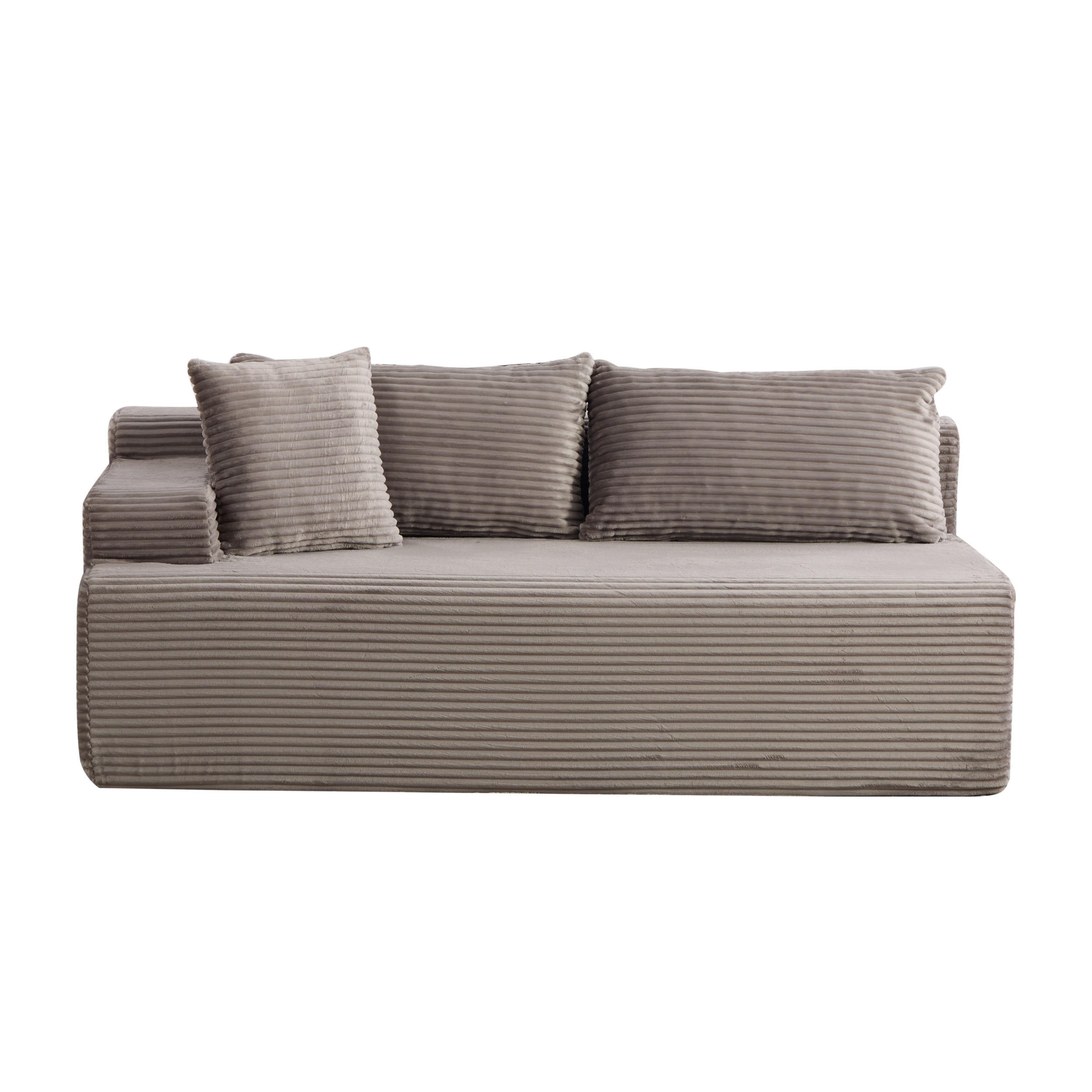 SOFAELEMENT 172/99/74.5 cm Grau Chenillestoff - Grau, Textil (99/74.5/172cm) - Oxeza