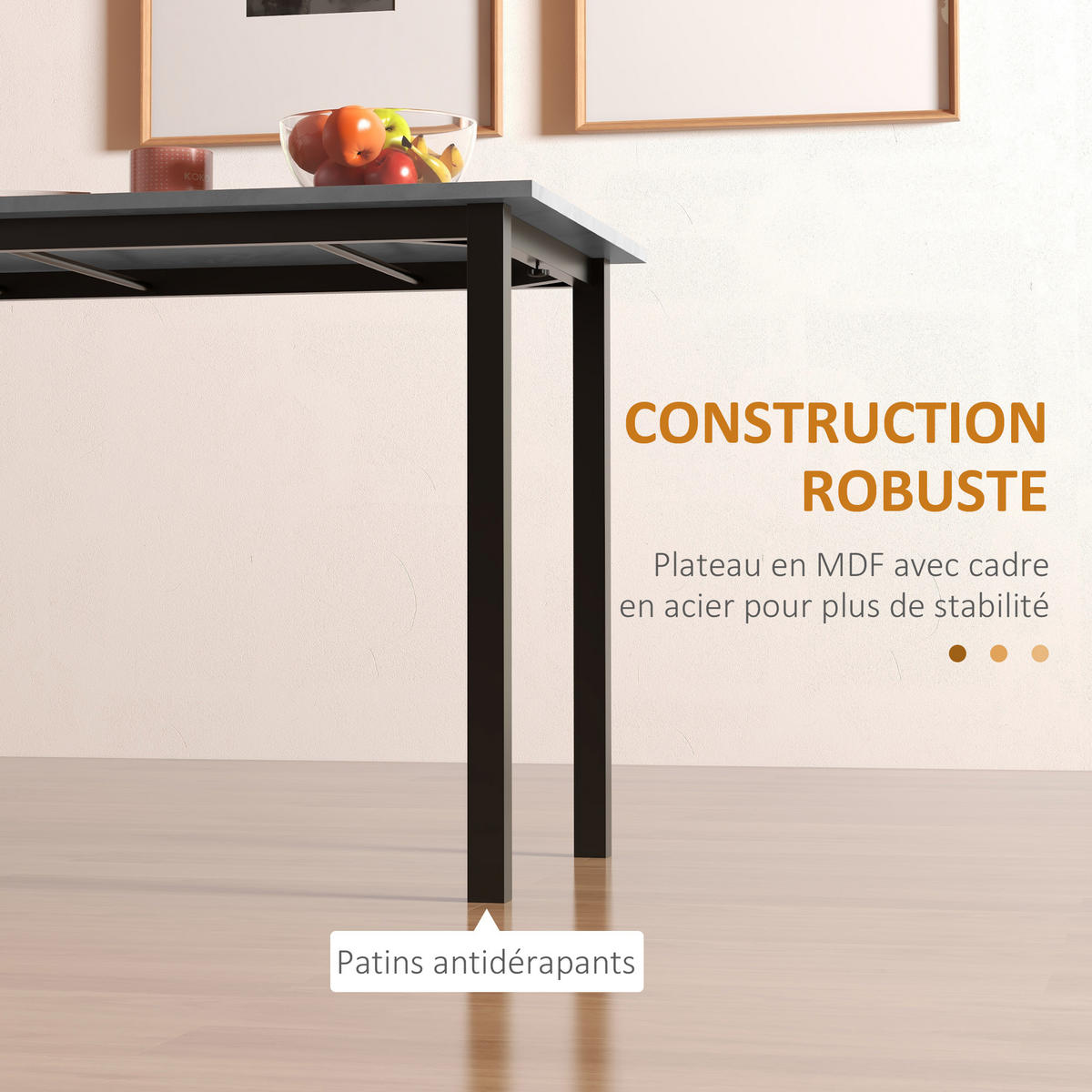 AUSZIEHTISCH Dunkelgrau Ausziehbar Stahlgestell 160/70/76 cm - Grau, Holz (70/160/76cm) - PANGIVO