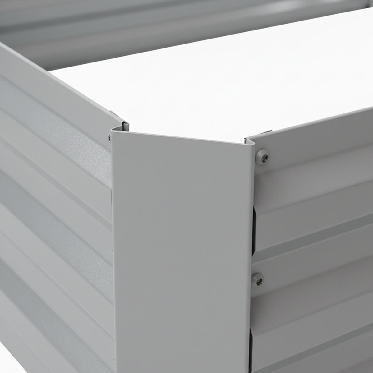 HOCHBEET - Grau, Metall (100/57/100cm) - Relaxdays