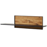 WANDREGAL Wildeiche 132x27x35 natur geölt STARNBERG #20 - Braun, Holz (132/35/27cm) - Massivmoebel24