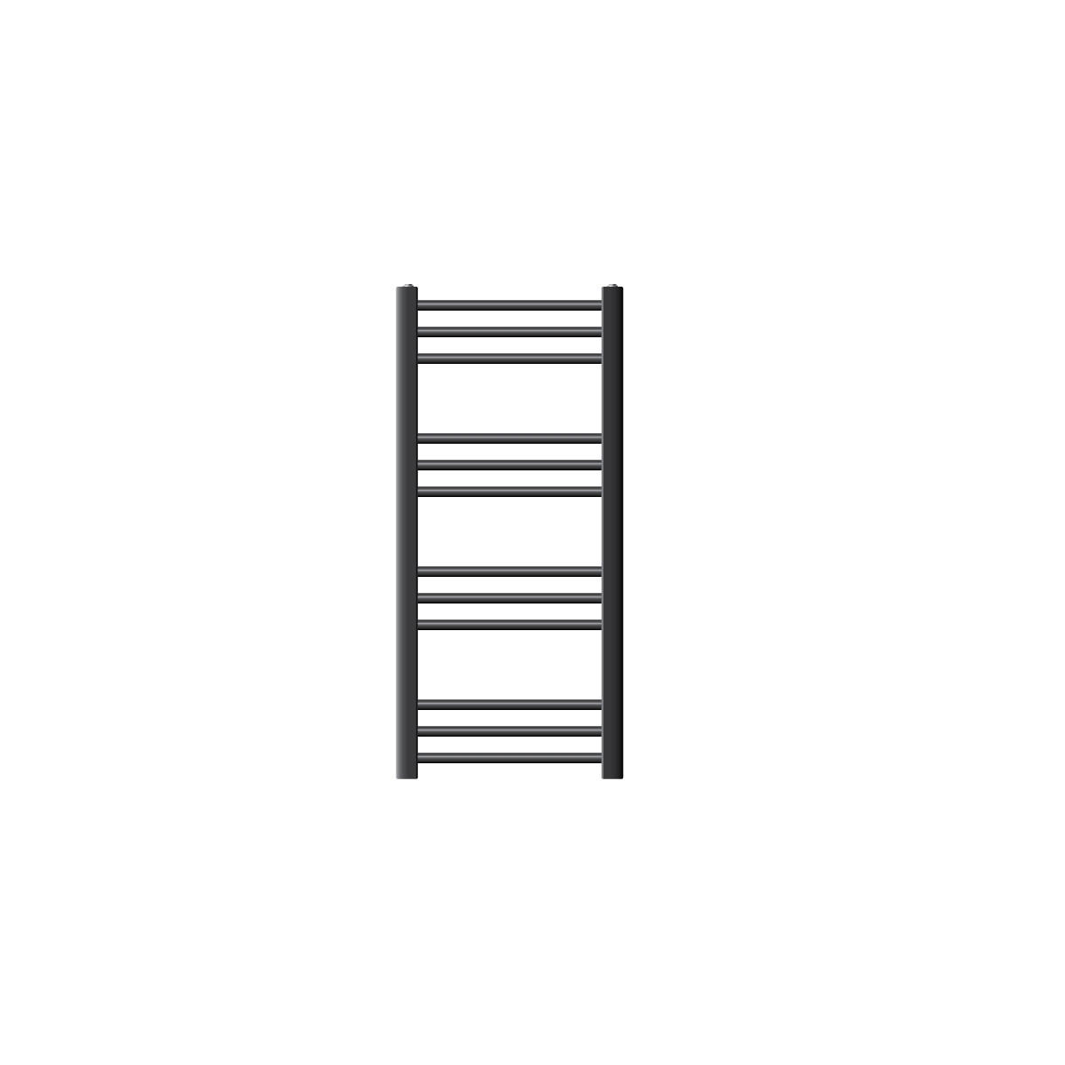 BADHEIZKÖRPER Sahara 400x800 mm Anthrazit gebogen mit Seitenanschluss - Anthrazit, Metall (40/80/5cm) - LuxeBath