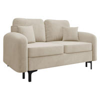 SCHLAFSOFA Venice Small - Schwarz/Naturfarben, Holz/Textil (157/96/94cm) - MIRJAN24
