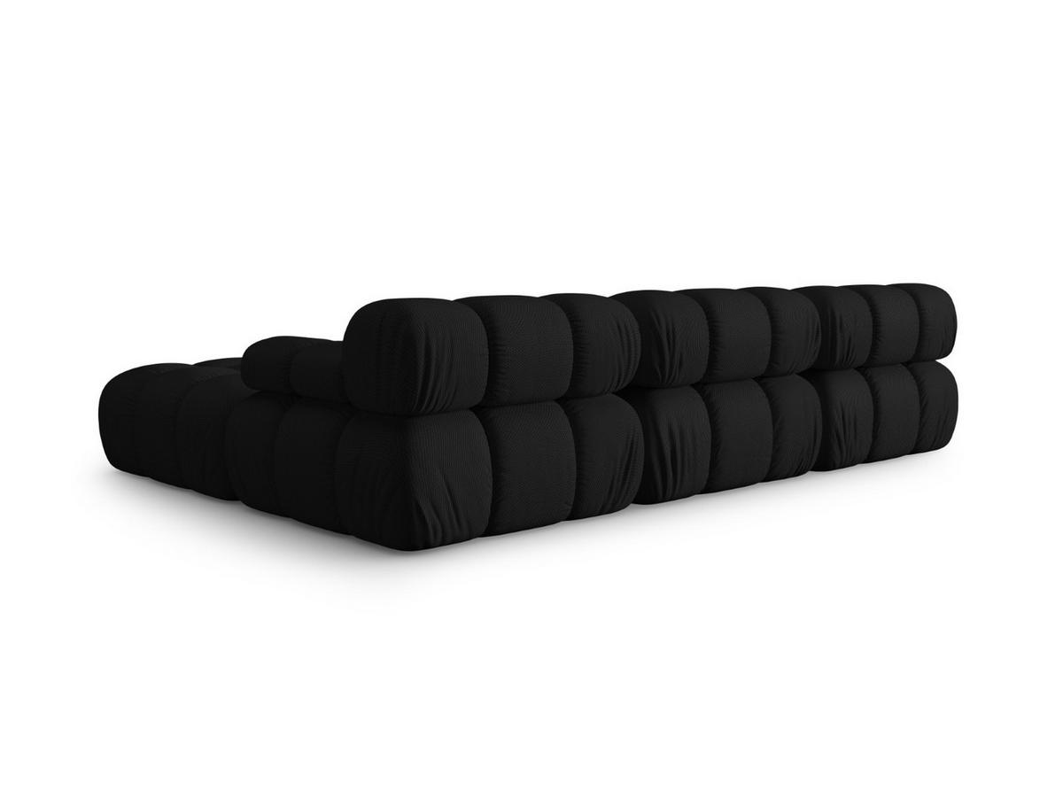 SOFA modular Bellis aus 3D-Stoff schwarz 4 Sitzplätze - Schwarz, Textil (188/70/282cm) - Micadoni