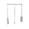 KLEIDERLIFT für Garderoben Hang, 830 - 1150, Verchromt, Stahl und Kunststoff 10er-set - Chromfarben, Metall (16/9/86.5cm) - EMUCA