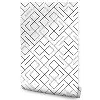 VLIESTAPETE Geometrische Linien – Schwarz, Weiß – 50x1000 cm - Schwarz/Weiß, Papier (50/1000cm) - Muralo