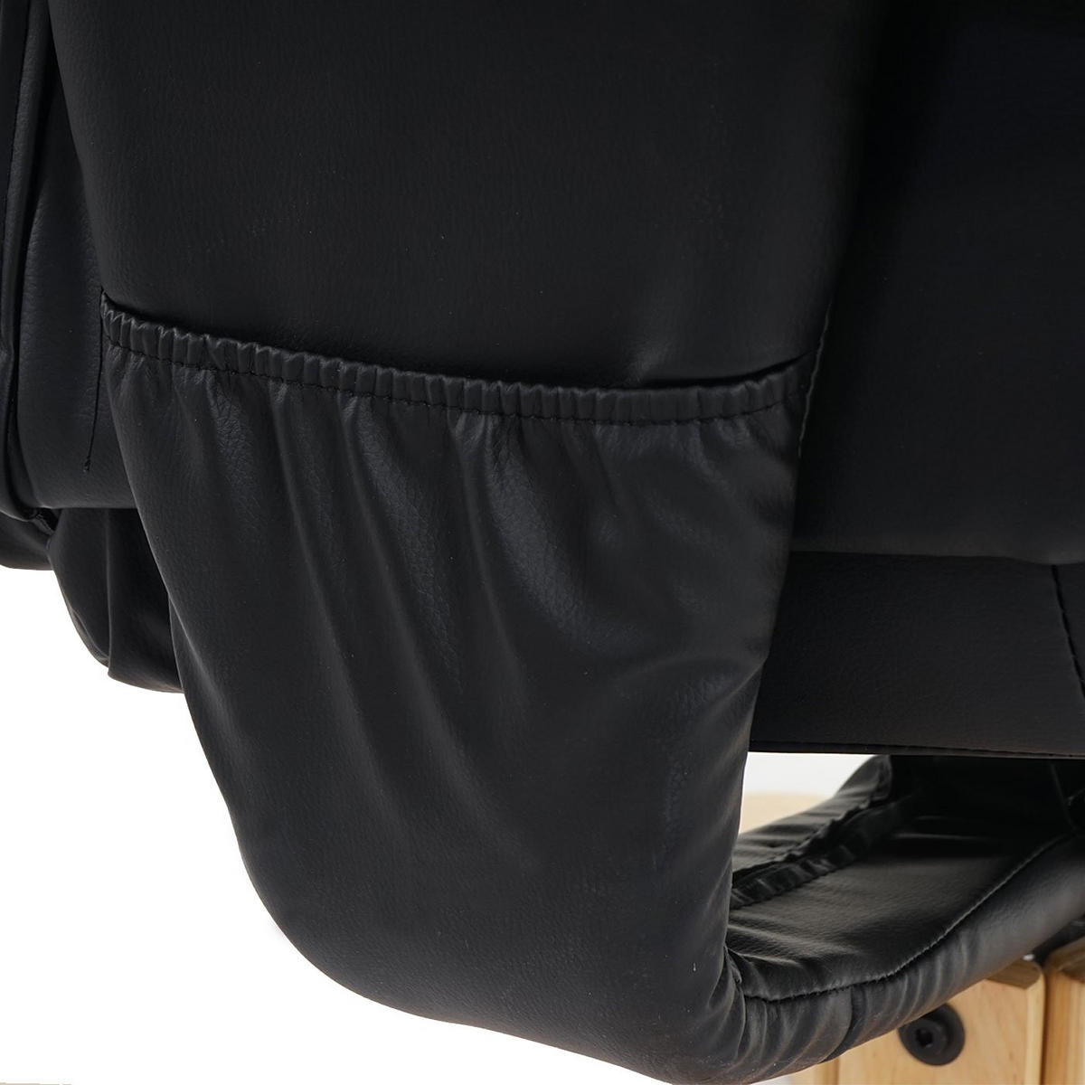 RELAXSESSEL MIT HOCKER Schwarz - Schwarz, Textil (80/100/105cm) - MCW