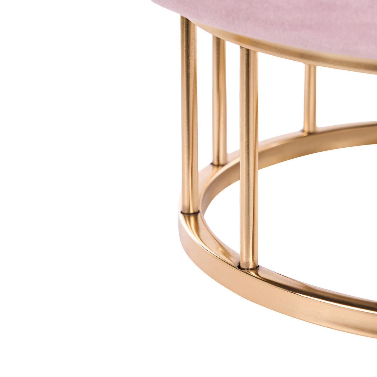 HOCKER Elgin 37/37/42 cm - Pink, Textil (37/42/37cm) - Beliani
