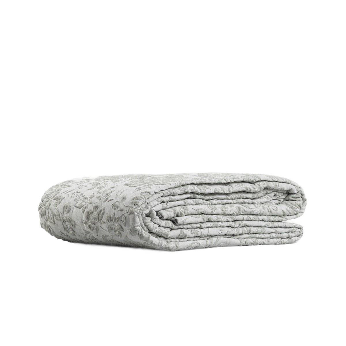 TAGESDECKE Claro hellgrau 200/220 cm - Hellgrau, Textil (200/220cm) - Homla