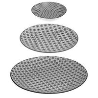 GESCHIRR-SET für 6 Personen Bohemia Muster 2 27/27/2,5 cm - Schwarz, Keramik (27/2.5/27cm) - Secret de Gourmet