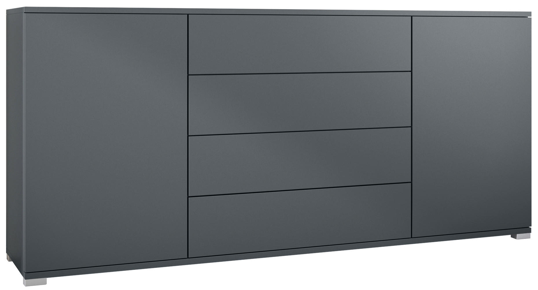 Vladon Sideboard Anthrazit 166.5x75.5x35 cm