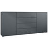 SIDEBOARD Santo Anthrazit matt - Anthrazit, Holzwerkstoff (166.5/75.5/35cm) - Vladon