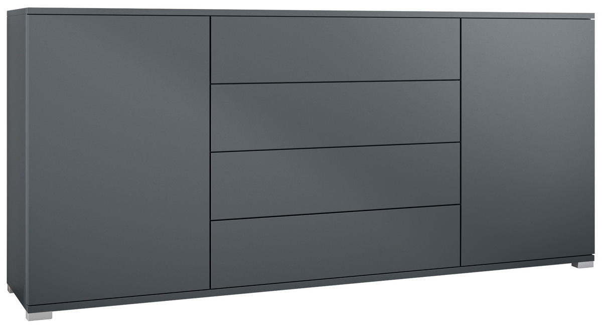SIDEBOARD Santo Anthrazit matt - Anthrazit, Holzwerkstoff (166.5/75.5/35cm) - Vladon