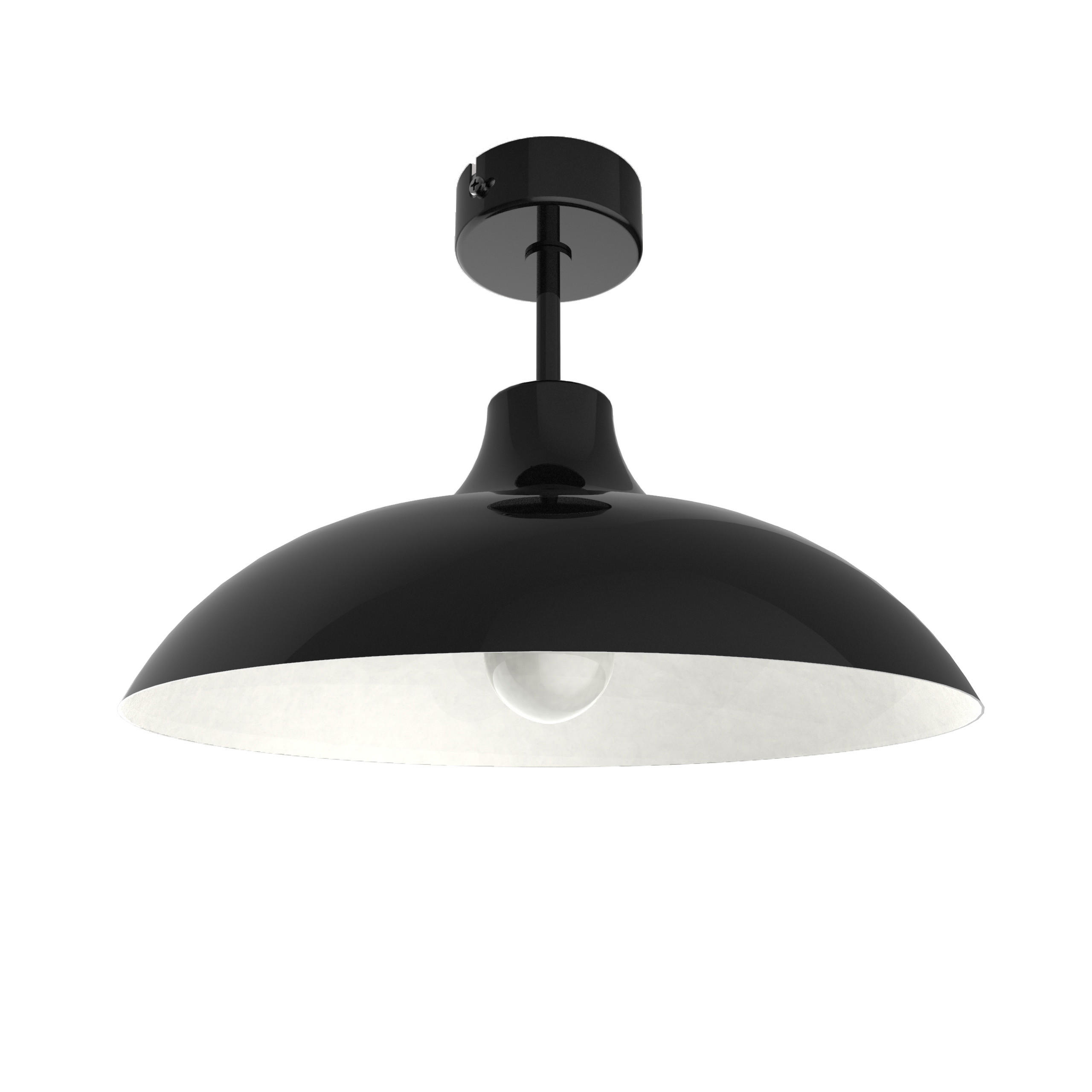 DECKENLEUCHTE Parigina - Schwarz, Metall (40/40/23cm) - Lumicom