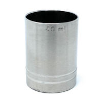MESSBECHER Jigger 40 ml 4 cl 20983 - Silberfarben, Metall (3.8/5/3.8cm) - DanDiBo
