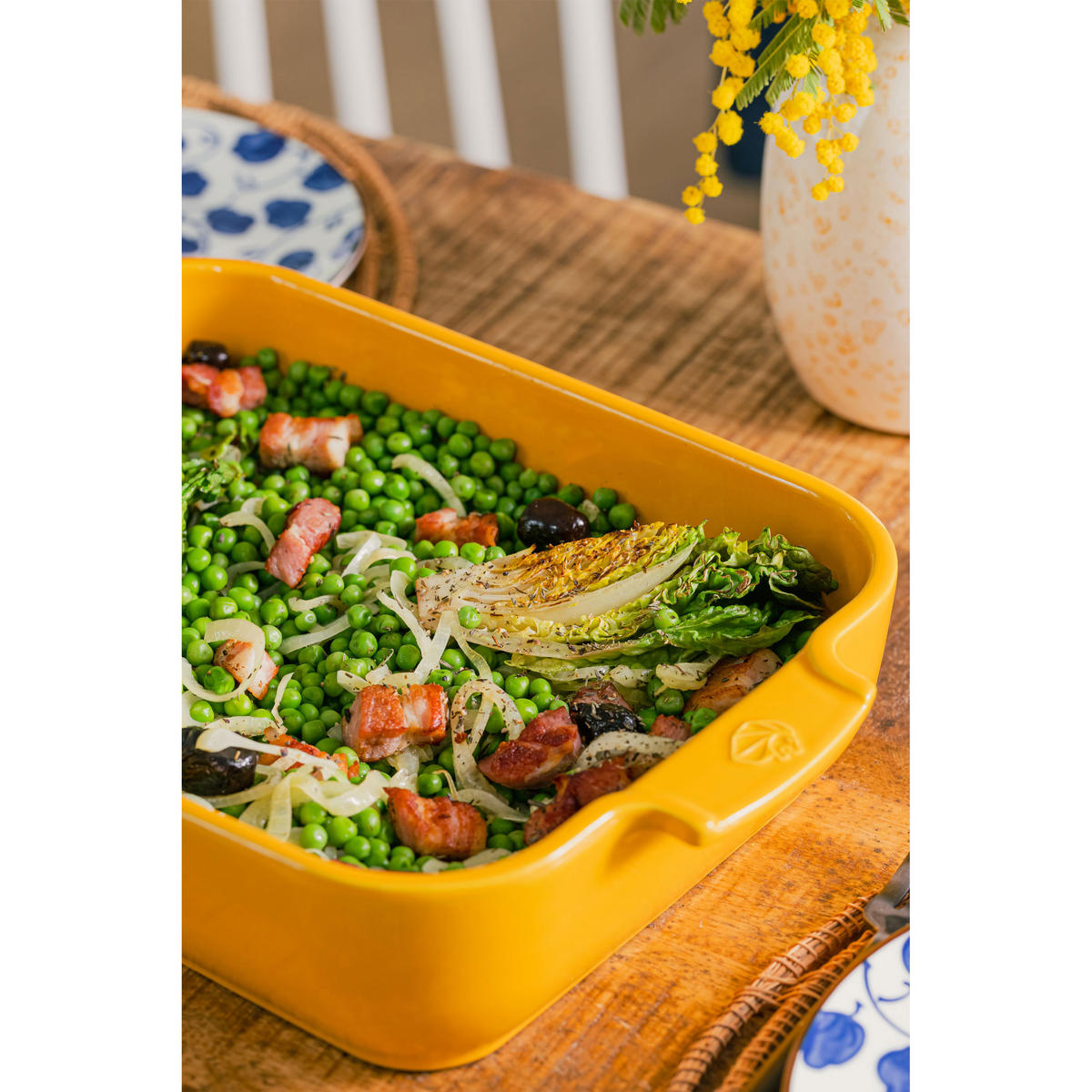 AUFLAUFFORM Keramik Appolia 32cm Rechteckig Safrangelb Spülmaschinenfest - Gelb, Keramik (21.7/32/7.2cm) - PEUGEOT