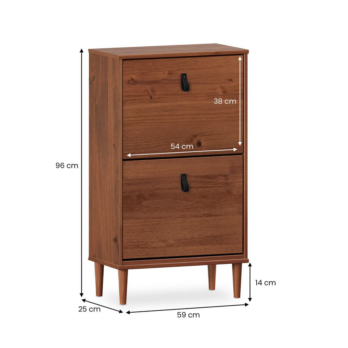 SCHUHKIPPER MIKKA - Kastanienfarben, Holz (59/96/25cm) - IDIMEX