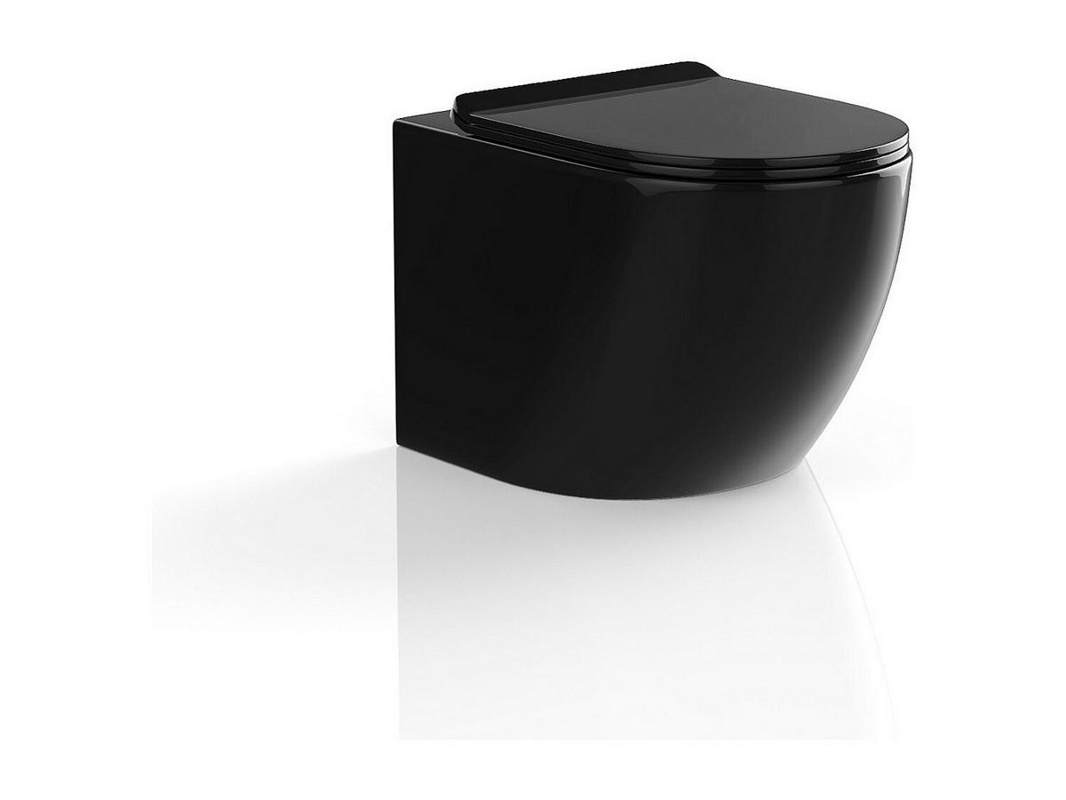 HÄNGE WC - 36 cm x 53.5 cm - keramik - schwarz Javoine - Schwarz, Keramik (36/36/53.5cm) - Vente-Unique