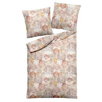 BETTWÄSCHE Biber 135x200 Rot Muster Warmer Flanell Winter Bettbezug Kuschelig - Multicolor, Textil (135/200cm) - Carpe Sonno