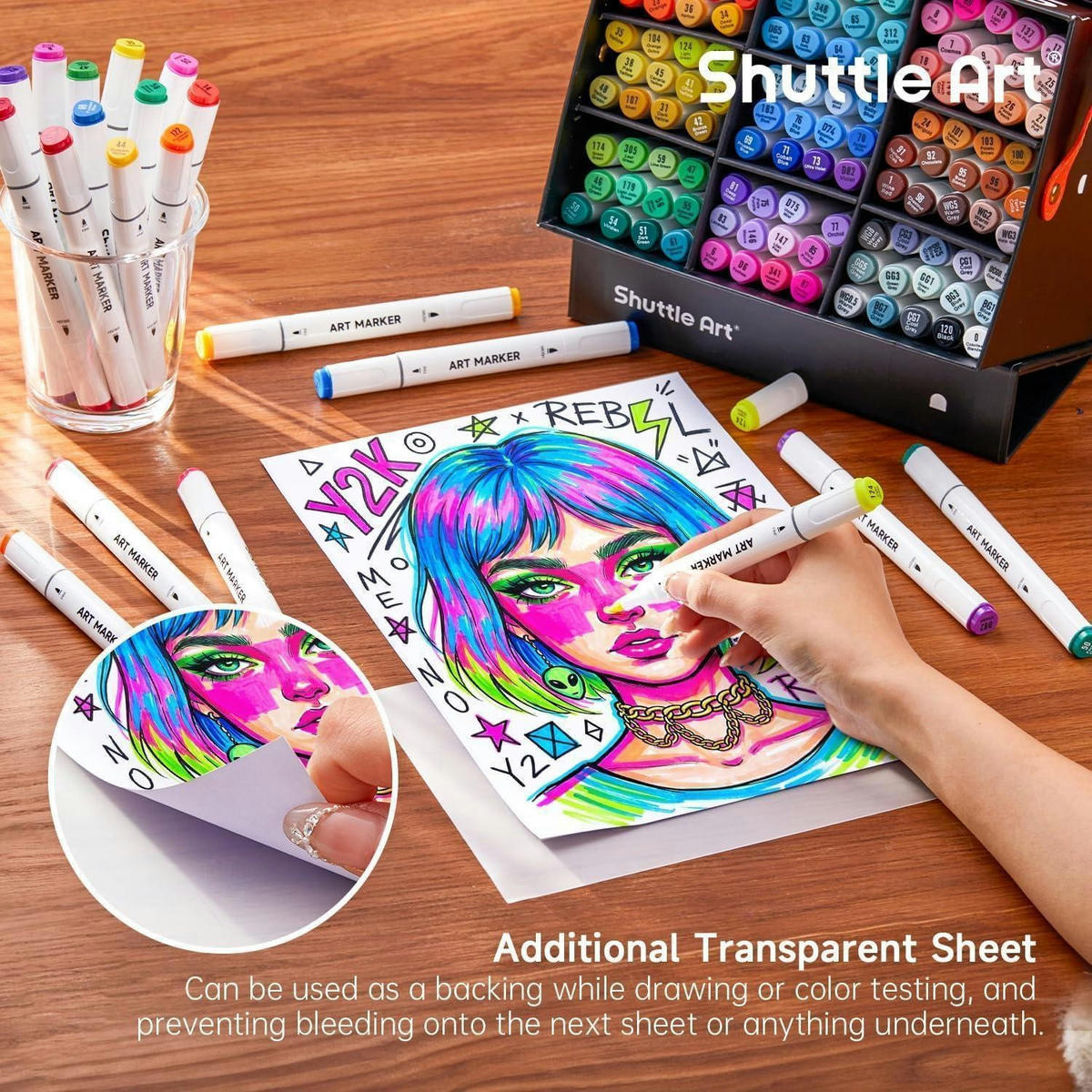 ALKOHOL Marker Set 121 Farben Doppelspitze - Multicolor, Kunststoff (15/10/15cm)