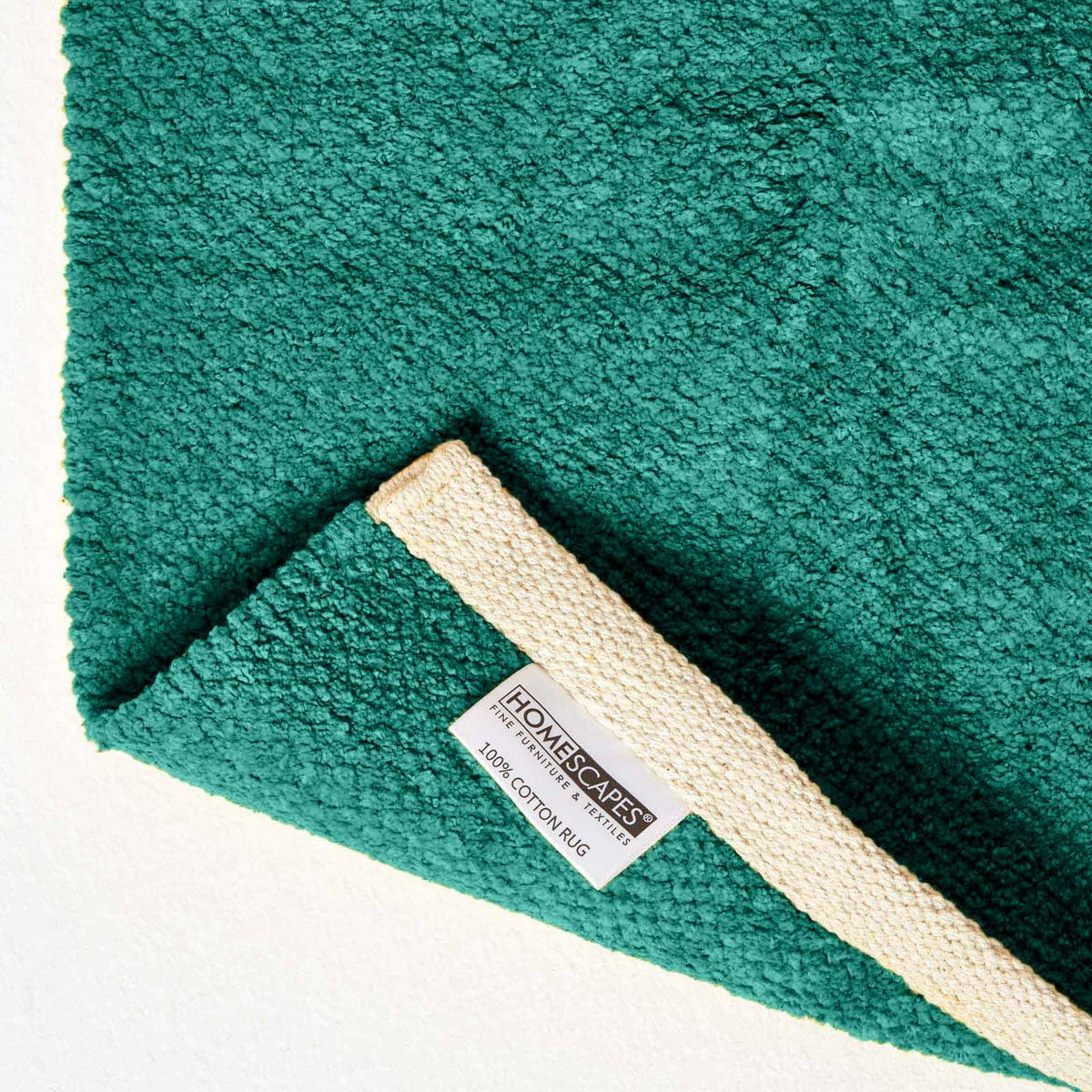 HANDWEBTEPPICH Chenille 90/150 cm - Petrol, Textil (90/150cm) - Homescapes